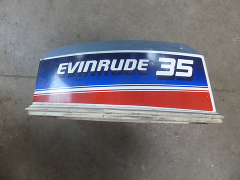 1980 Evinrude Johnson Outboard 35 HP Hood Cover Shroud #2